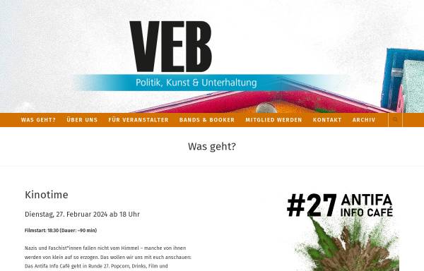 Vorschau von www.veb-siegen.de, Verein zur Förderung von Kunst & Kultur im Siegerland e.V.