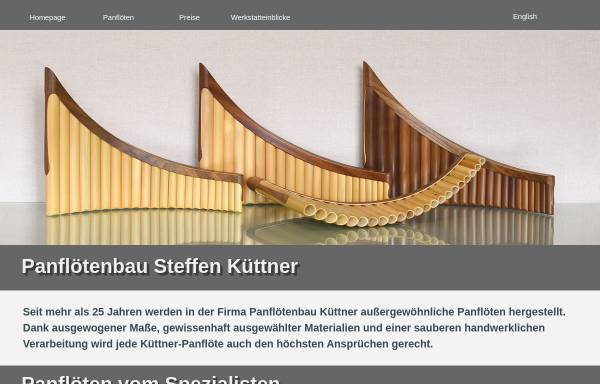 Vorschau von www.panfloeten-kuettner.de, Panflötenbau Steffen Küttner