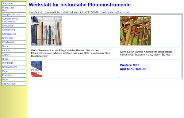 Vorschau von www.flautodolce.de, Kaus Scheele Blockflötenbau