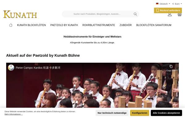 Vorschau von www.kunath.com, Kunath Instrumentenbau