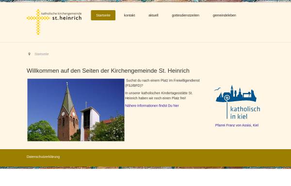 Vorschau von www.st-heinrich-kiel.de, Katholische Kirchengemeinde St. Heinrich