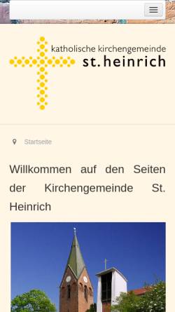 Vorschau der mobilen Webseite www.st-heinrich-kiel.de, Katholische Kirchengemeinde St. Heinrich