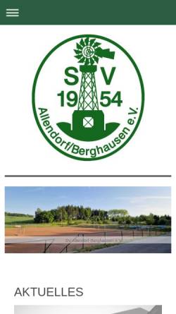 Vorschau der mobilen Webseite www.sv-allendorf-berghausen.com, SV Allendorf-Berghausen