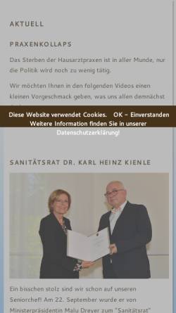 Vorschau der mobilen Webseite www.hausarzt-rechts-des-rheins.de, Dr. Karl Heinz Kienle