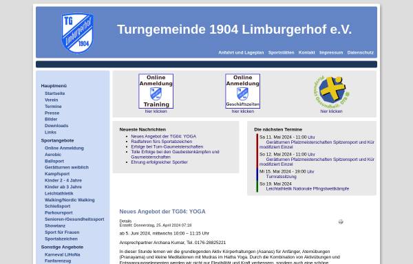Vorschau von www.tg04.de, Turngemeinde 04 Limburgerhof e.V.