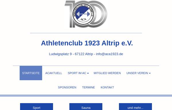 Vorschau von www.aca1923.de, Athletenclub Altrip 1923 e.V.