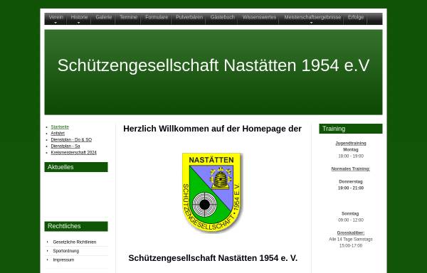 Vorschau von www.nastaetter-schuetzen.de, Schützengesellschaft Nastätten 1954 e. V.