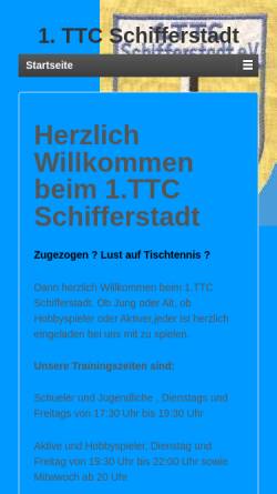 Vorschau der mobilen Webseite www.ttcschifferstadt.de, 1. TTC Schifferstadt