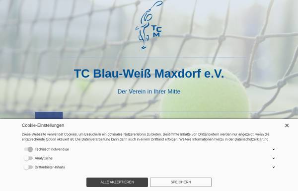 Vorschau von tc-maxdorf.de, Tennisclub Blau-Weiß Maxdorf