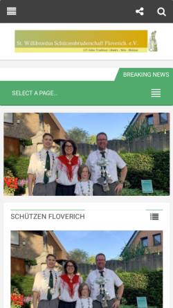 Vorschau der mobilen Webseite www.schuetzen-floverich.de, St. Willibrord-Schützenbruderschaft Floverich e.V.