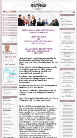 Vorschau der mobilen Webseite interlingua.de, Eurolingua und Interlingua Übersetzungen GmbH & Co. KG