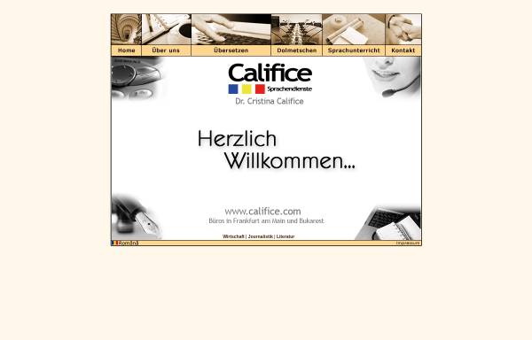 Vorschau von www.califice.com, Califice Sprachendienste