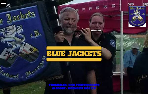 Vorschau von www.bluejackets.de, Blue Jackets, Trommler- und Pfeiffer Korps Alsdorf-Hoengen 1992 e.V.