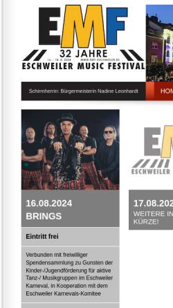 Vorschau der mobilen Webseite www.emf-eschweiler.de, Eschweiler Music Festival (EMF)
