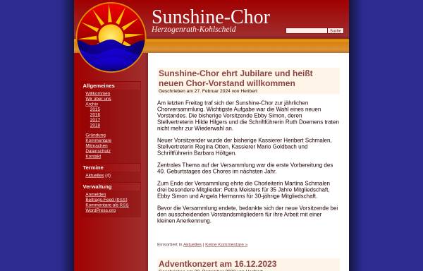 Vorschau von sunshine-chor.de, Sunshine-Chor