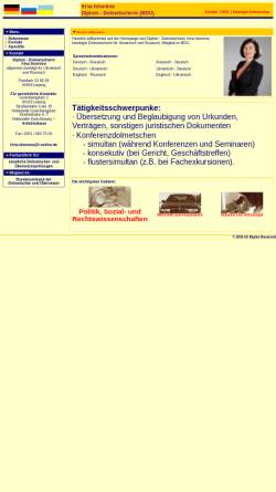 Vorschau der mobilen Webseite www.beeidigt-russisch-ukrainisch.de, Irina Istomina, Diplom-Dolmetscherin