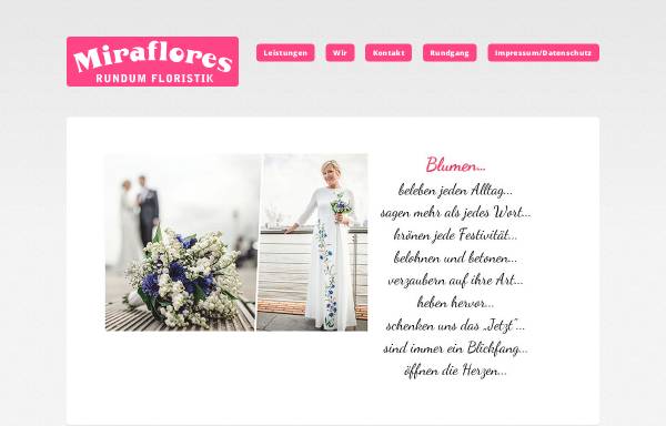 Vorschau von www.miraflores-blumenhandel.de, Miraflores Blumenhandel