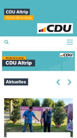 Vorschau der mobilen Webseite www.cdu-altrip.de, CDU-Ortsverband Altrip