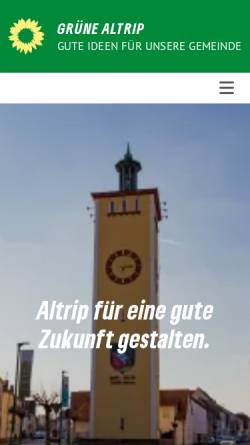 Vorschau der mobilen Webseite gruene-altrip.de, Grüner Ortsverband Altrip
