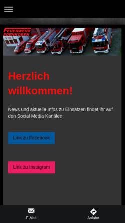 Vorschau der mobilen Webseite www.feuerwehr-edenkoben.de, Freiwillige Feuerwehr Edenkoben