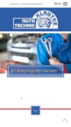 Vorschau der mobilen Webseite xn--auto-technik-kldtke-uwb.de, Auto-Technik Klädtke