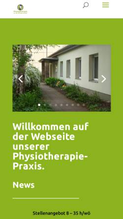 Vorschau der mobilen Webseite www.physiotherapie-peukert.de, Physiotherapie an der Bürgerwiese Dresden, Fanny Peukert