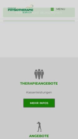 Vorschau der mobilen Webseite www.physiotherapie-bruch-dresden.de, Praxis für Physiotherapie M. Bruch (Seidnitz)