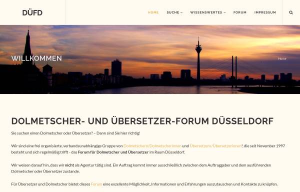 Vorschau von uebersetzerforum-duesseldorf.de, Dolmetscher- und Übersetzer-Forum (DÜFD) by David Parry