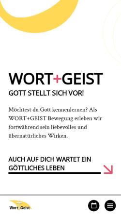 Vorschau der mobilen Webseite wortundgeist.de, Wort und Geist Zentrum Hamburg