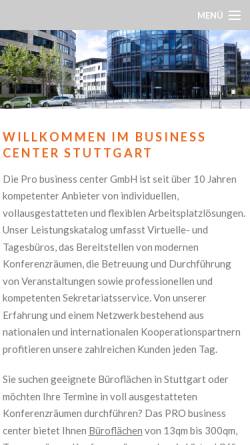 Vorschau der mobilen Webseite www.pro-businesscenter.de, PRO Business Center GmbH