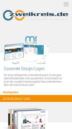 Vorschau der mobilen Webseite www.zweikreis.de, Zweikreis, Marc Sellmer