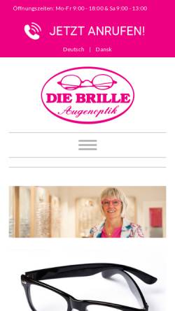 Vorschau der mobilen Webseite www.die-brille-gmbh.de, Die Brille GmbH