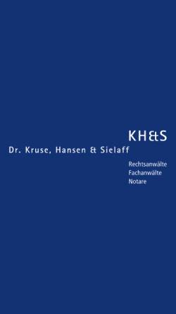 Vorschau der mobilen Webseite www.khs-flensburg.de, Dr. Kruse, Hansen & Sielaff