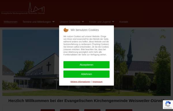 Vorschau von www.ev-kirche-weisweiler.de, Evangelische Kirchengemeinde Weisweiler - Dürwiß