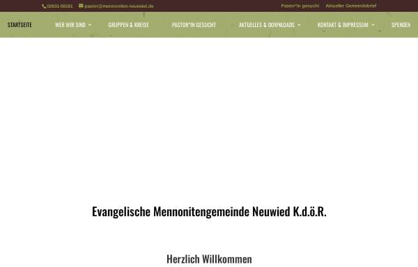 Vorschau von www.mennoniten-neuwied.de, Ev. Mennonitengemeinde Neuwied /Torney K.d.ö.R.