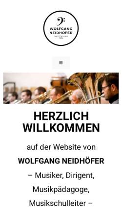 Vorschau der mobilen Webseite www.wolfgangneidhoefer.de, Neidhöfer, Wolfgang