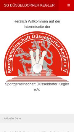 Vorschau der mobilen Webseite www.sgduesseldorferkegler.de, SG Düsseldorfer Kegler e.V.