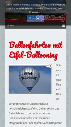 Vorschau der mobilen Webseite www.eifel-ballooning.de, Eifel-Ballooning