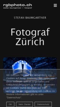 Vorschau der mobilen Webseite www.rgbphoto.ch, Stefan Baumgartner