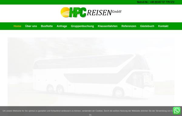 Vorschau von www.hpc-reisen.com, HPC - Reisen GmbH, Busunternehmen
