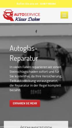 Vorschau der mobilen Webseite www.auto-dahm.de, Automobile Dahm, Inhaber Klaus Dahm