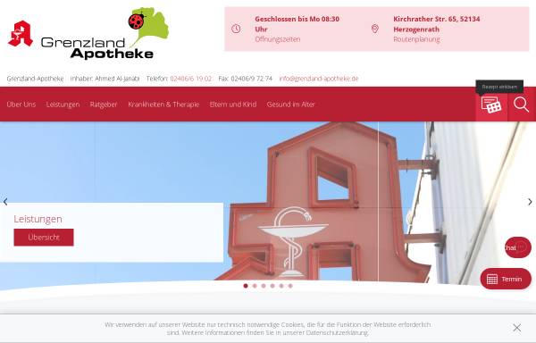 Vorschau von www.grenzland-apotheke.de, Grenzland-Apotheke