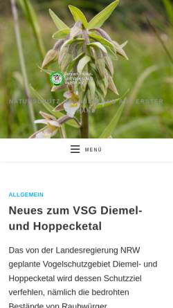 Vorschau der mobilen Webseite vnv-hsk.de, Verein für Natur- und Vogelschutz im Hochsauerland e.V.