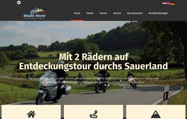 Vorschau von www.bikers-world-sauerland.de, Bikers World Sauerland - Bikerhotels