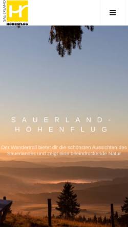 Vorschau der mobilen Webseite www.sauerland-hoehenflug.de, Sauerland-Höhenflug