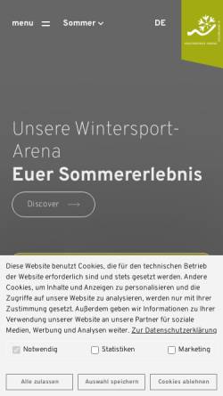 Vorschau der mobilen Webseite www.wintersport-arena.de, Wintersport-Arena Sauerland