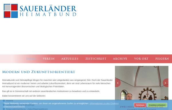 Vorschau von www.sauerlaender-heimatbund.de, Sauerländer Heimatbund e.V. (SHB)