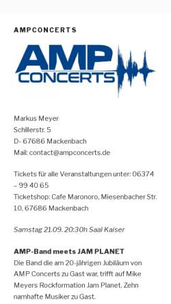 Vorschau der mobilen Webseite www.ampconcerts.de, AMP Concerts