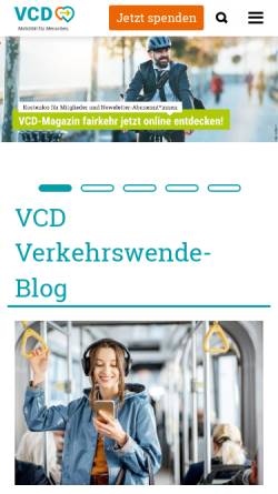 Vorschau der mobilen Webseite www.vcd.org, VCD Kreisverband Aachen-Düren e.V.
