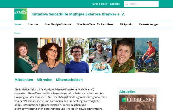 Vorschau von www.multiple-sklerose-e-v.de, Initiative Selbsthilfe Multiple Sklerose Kranker e.V. (M.S.K.)